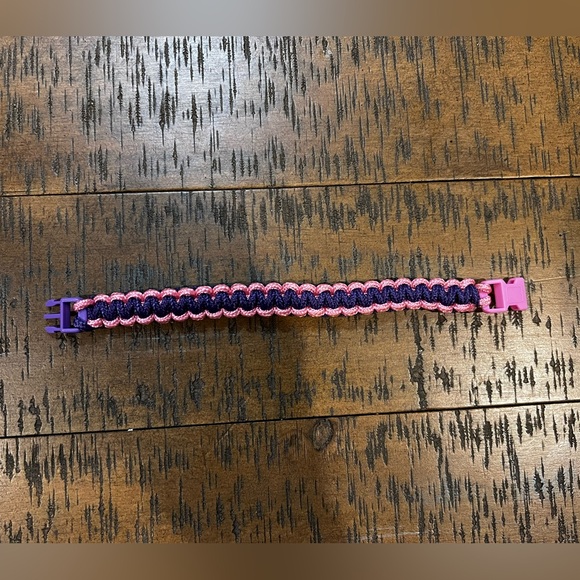 Handcrafted, Pink & Purple Paracord Bracelet - Picture 4 of 7